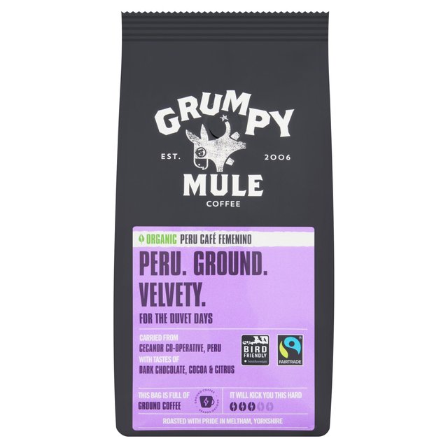 Grumpy Mule Organic Peru Ground Coffee, 227g
