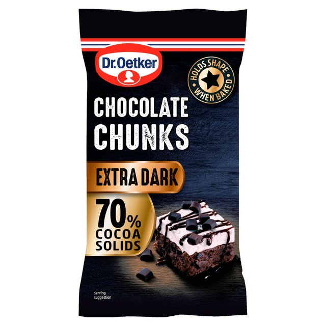 Dr. Oetker 70% Extra Dark Chocolate Chunks, 100g