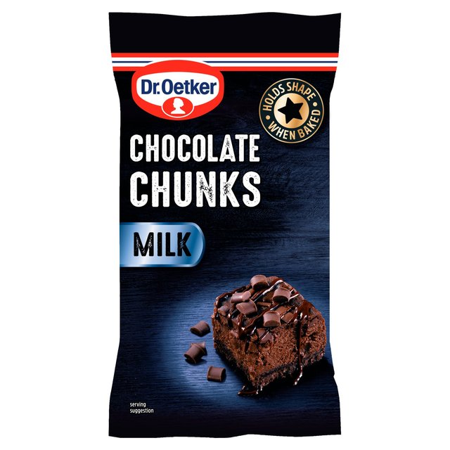 Dr. Oetker Milk Chocolate Chunks, 100g