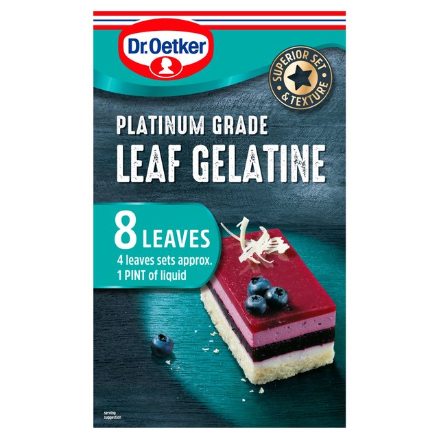 Dr. Oetker Platinum Grade Leaf Gelatine, 13g