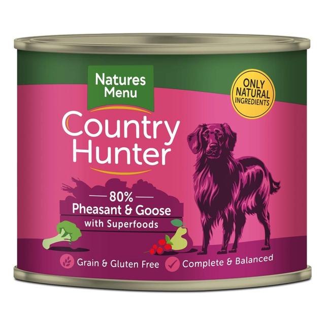 Natures Menu Country Hunter Pheasant & Goose Wet Dog Food Cans, 6 x 600g