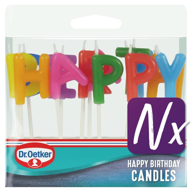 Dr. Oetker Lettered Happy Birthday Candles, One Size