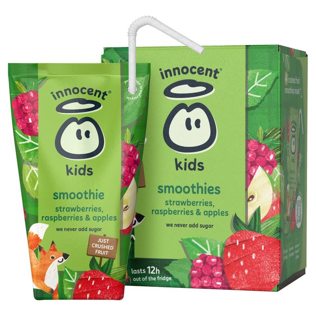 Innocent Kids Strawberries, Raspberries & Apple Smoothies, 4 x 150ml