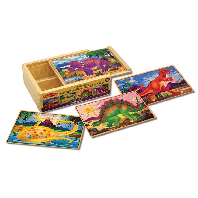 Melissa & Doug Dinosaurs Puzzles in a Box, 3 Years+