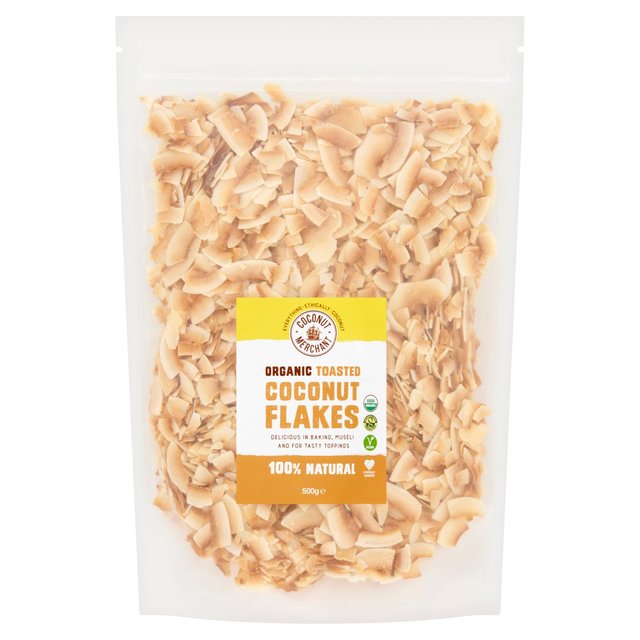 Coconut Merchant Organic Toasted Coconut Flakes, 500g