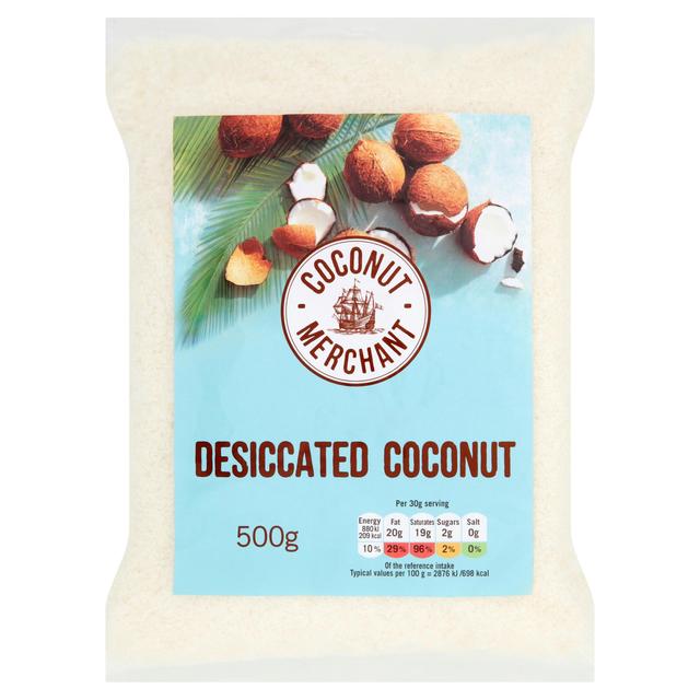 Coconut Merchant Desiccated Coconut, 500g