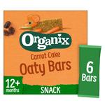 Organix Carrot Cake Organic Soft Oaty Bars, 12 mths+ Multipack