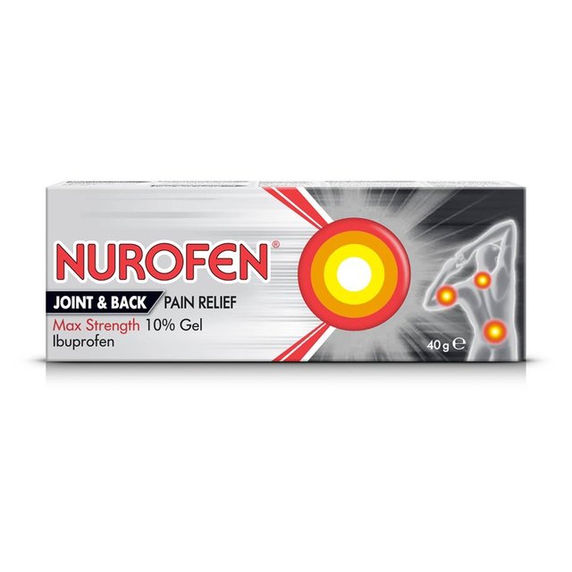 Nurofen 40g Max Strength 10% Ibuprofen Joint & Back Gel