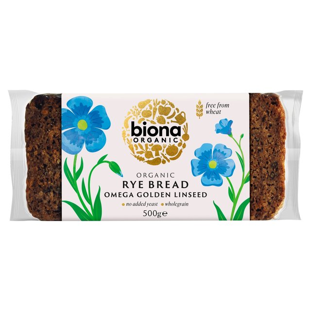Biona Organic Omega Rye Bread, 500g