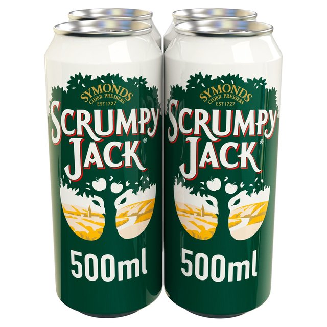 Scrumpy Jack 4x500ml Cider Cans, 4 x 500ml