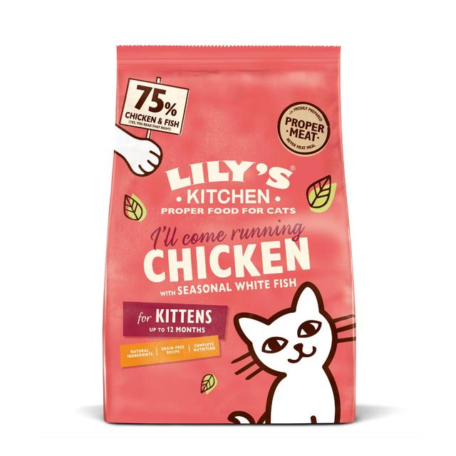 Lily’s Kitchen Cat Chicken & White Fish Dry Kitten Food, 800g