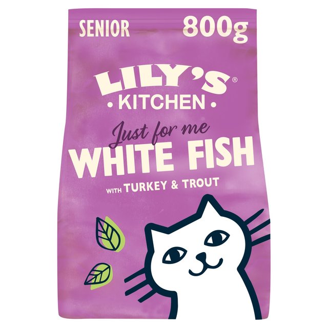 Lily’s Kitchen Cat White Fish &Turkey Senior Recipe Dry Food, 800g