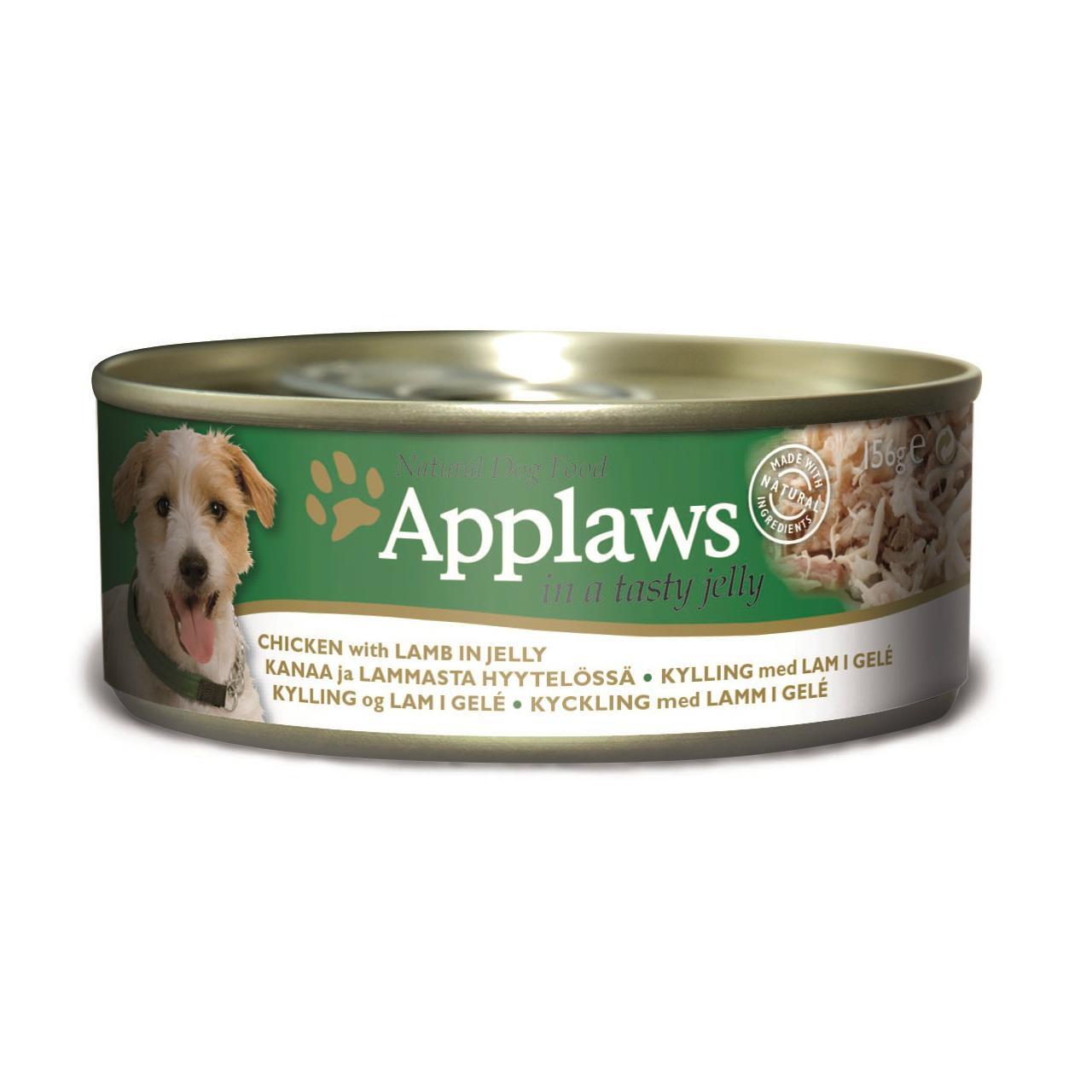 An image of Applaws Dog Jelly Tins Chicken with Lamb