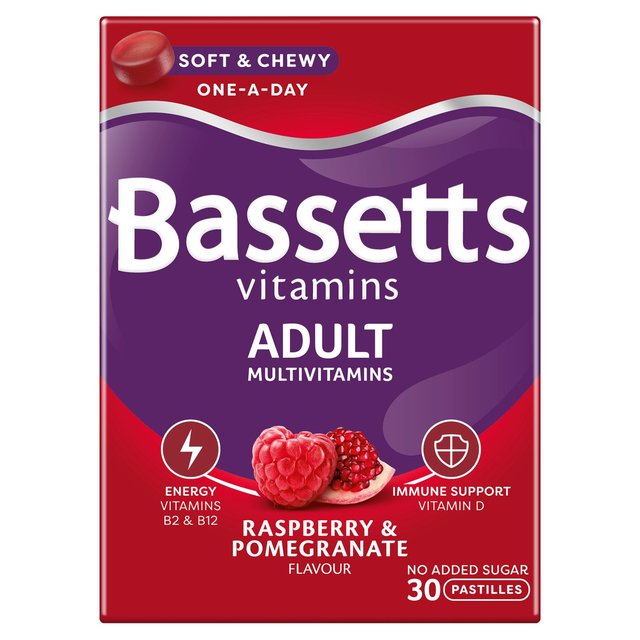 Bassetts Raspberry & Pomegranate Adult Multivitamins, 30 Per Pack