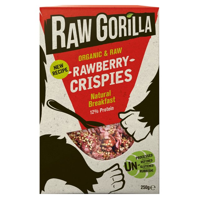 Raw Gorilla Rawberry Crispies, 250g