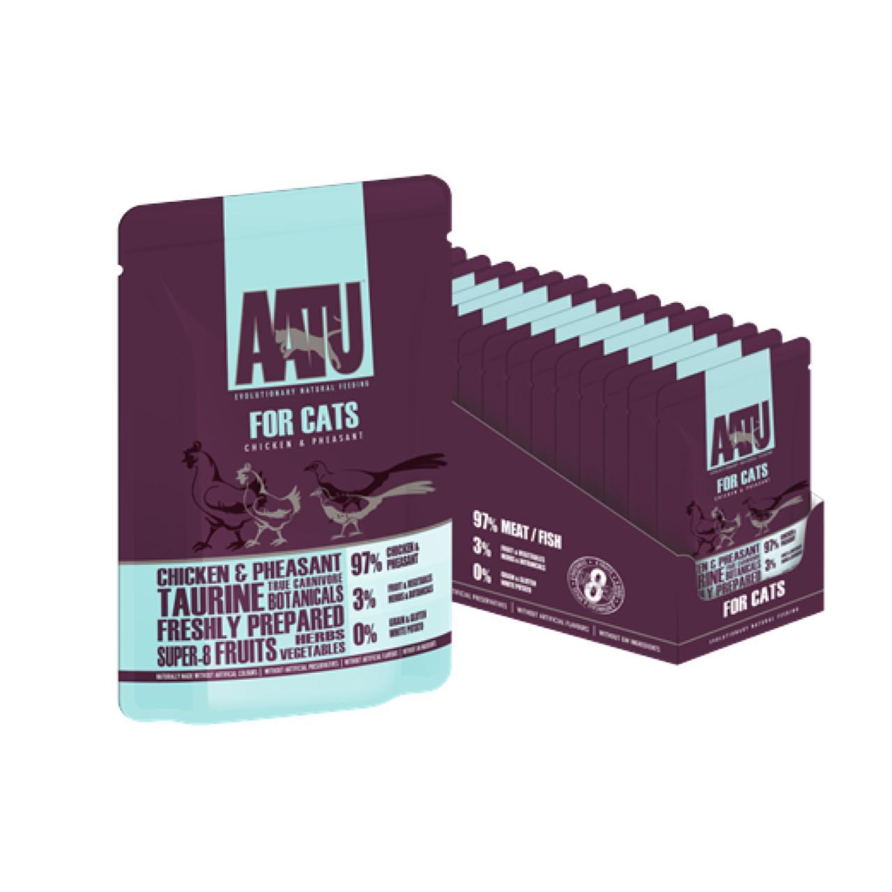 An image of AATU For Cats Chicken & Pheasant Pouches