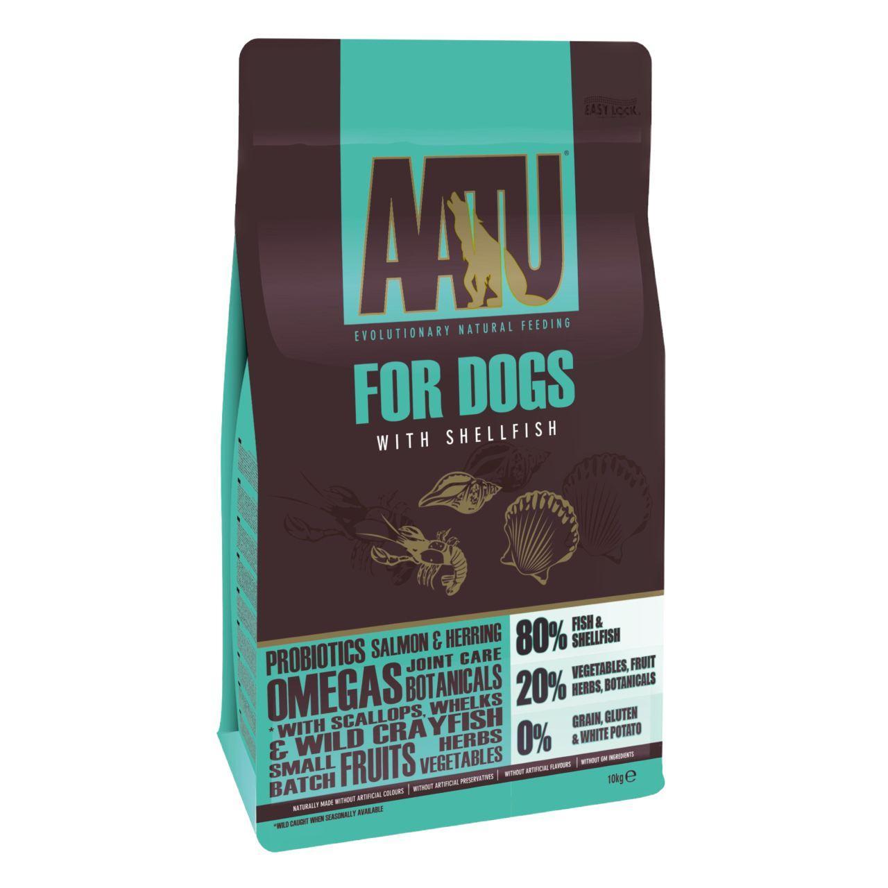 An image of AATU 80/20 Shellfish Complete Grain Free Dry Dog Food