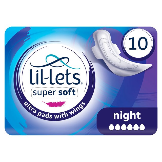 Lil-Lets Soft Pads Night, 10 Per Pack