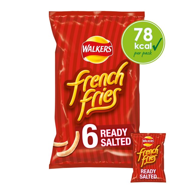 Walkers French Fries Ready Salted Multipack Snacks, 6 per Pack