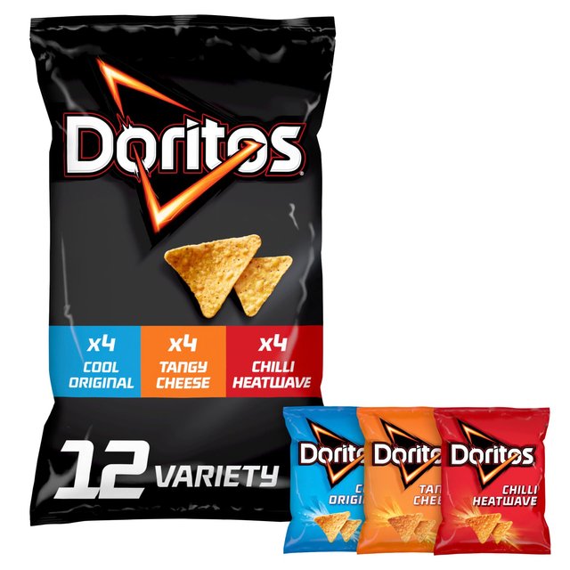 Doritos Variety Tortilla Chips Multipack Crisps, 12 Per Pack