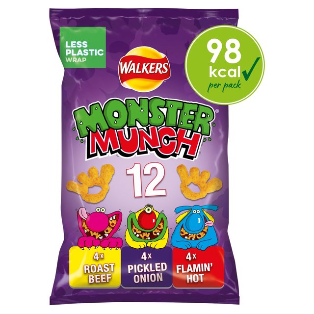 Walkers Monster Munch Variety Multipack Snacks, 12 per Pack