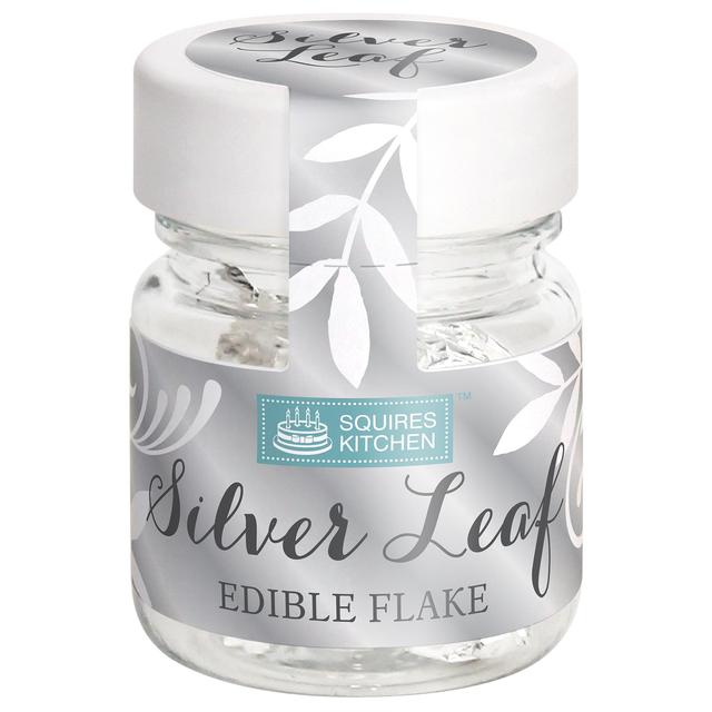 Squires Kitchen Pure Silver Leaf Flake, 10g