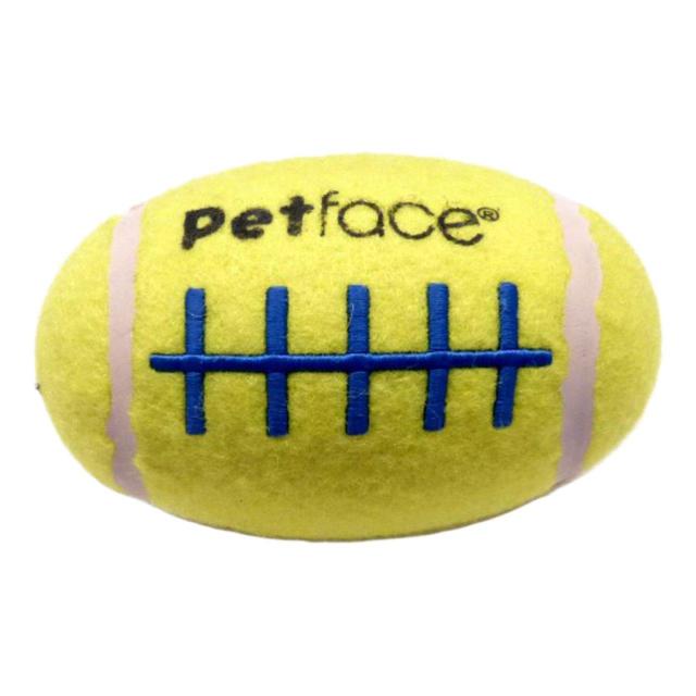 Petface Squeaky Rugby Tennis Ball Dog Toy, One Size