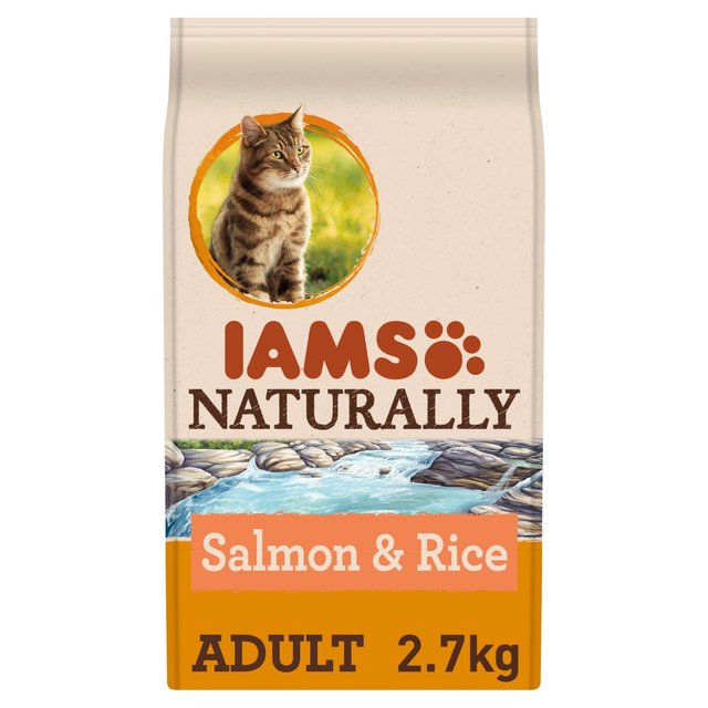 Iams Naturally Adult Cat With North Atlantic Salmon & Rice, 2.7kg