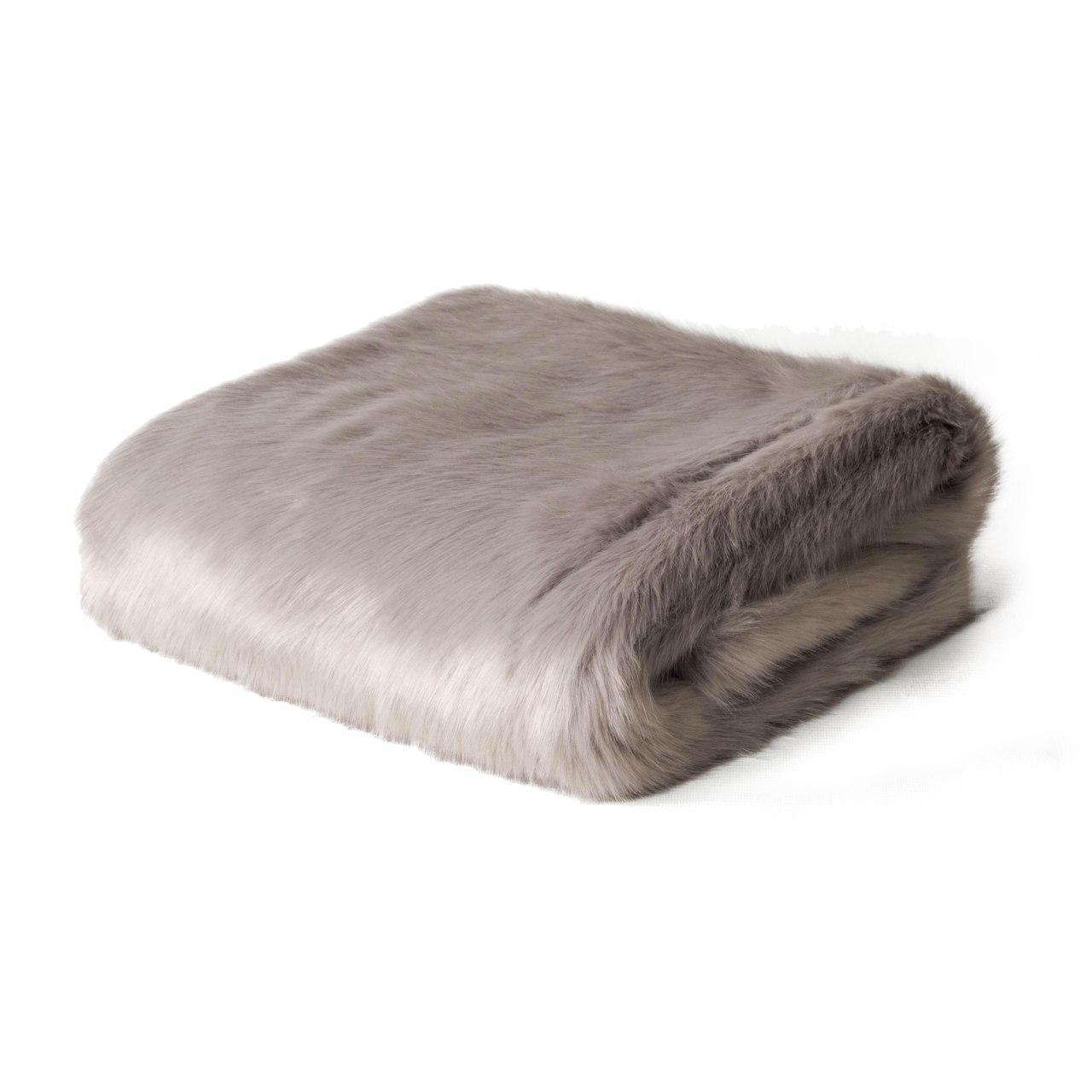 An image of Charley Chau Faux-Fur Blanket Lilac Rabbit, Large