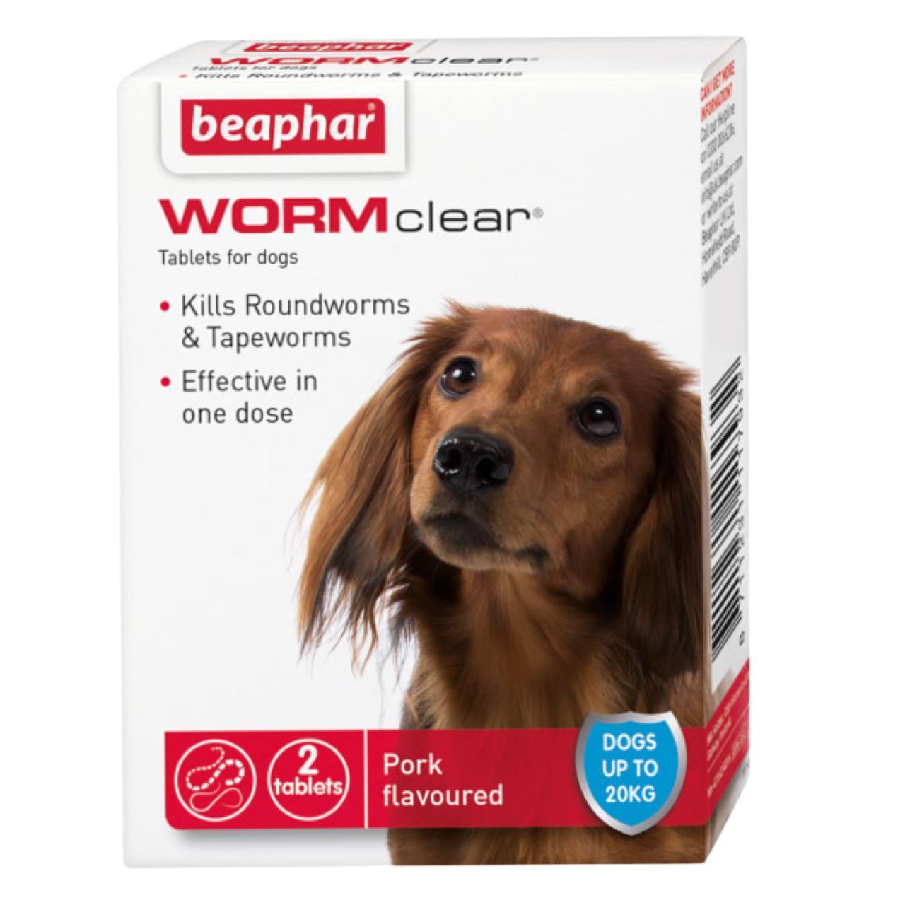 An image of WormClear For Small & Medium Dogs up to 20kg 2 pack