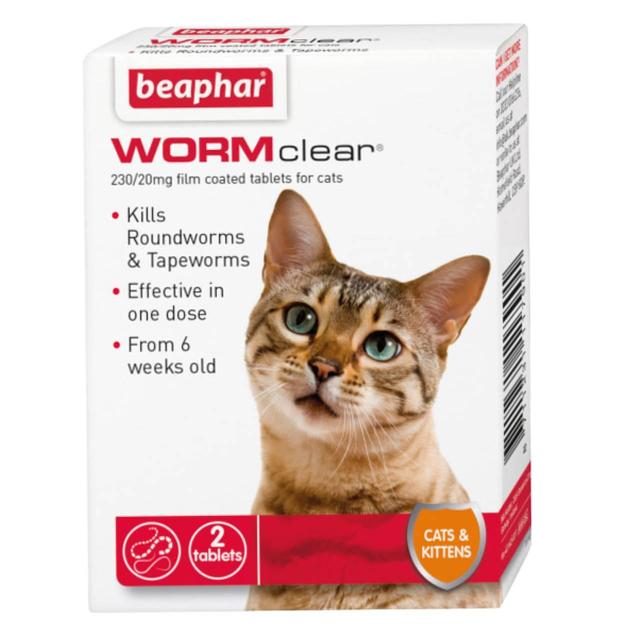 Beaphar WormClear Cat, 2 Tablets Per Pack