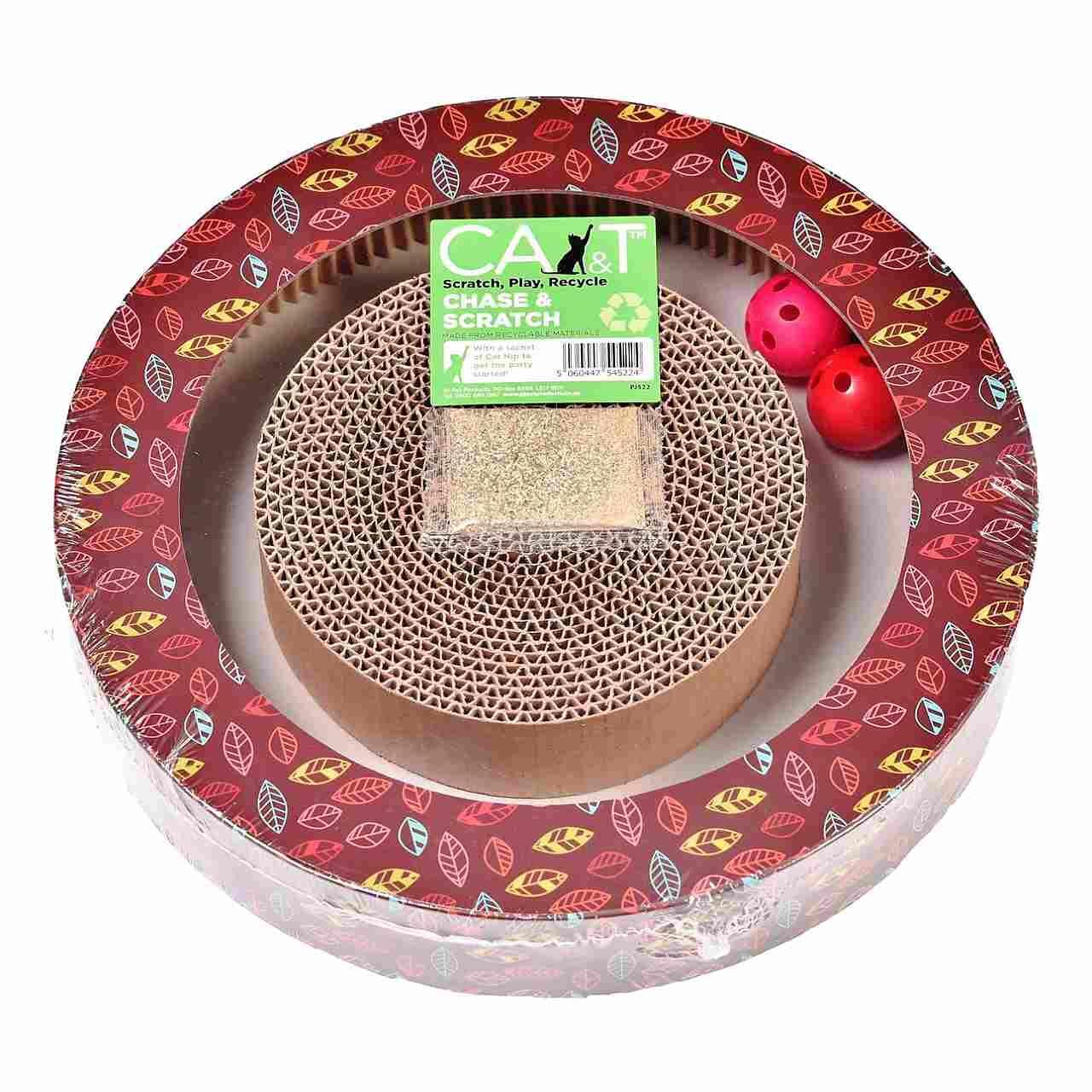 An image of CA&T Scratch And Chase Interactive Cat Scratcher And Game