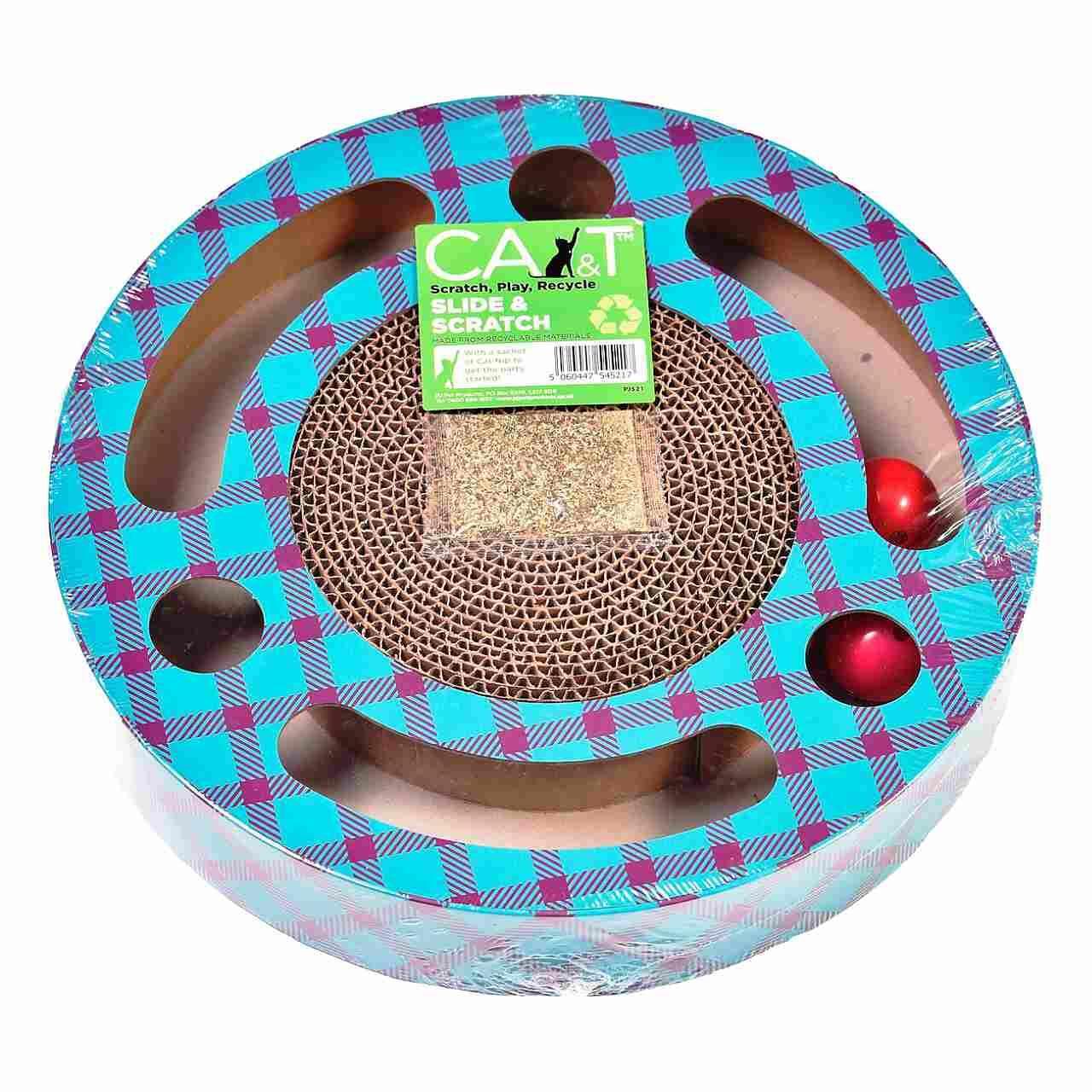 An image of CA&T Scratch And Hide Interactive Cat Scratcher And Game