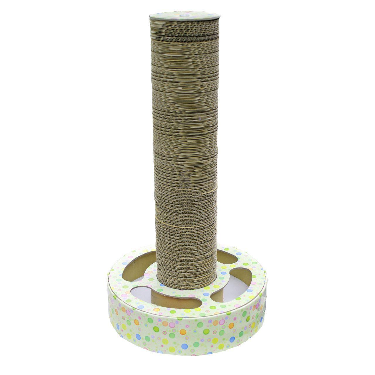 An image of CA&T Scratch Fun Tower Interactive Cat Scratcher And Game