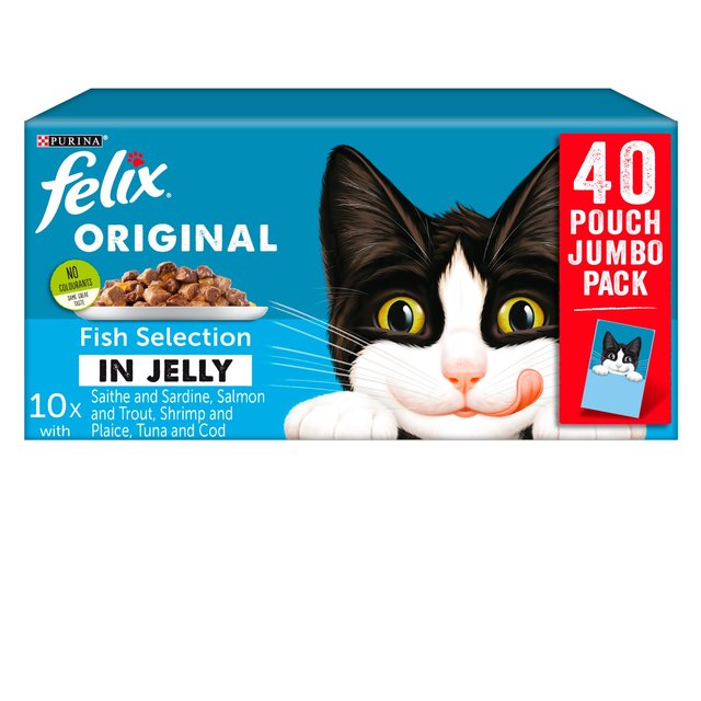 Felix Cat Food Fish Selection In Jelly, 40 x 100g