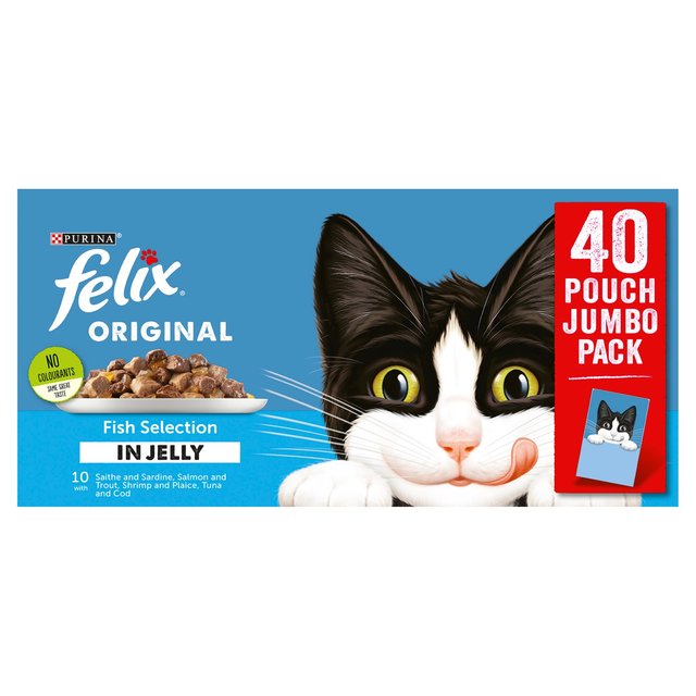 Felix Cat Food Fish Selection In Jelly, 40 x 100g
