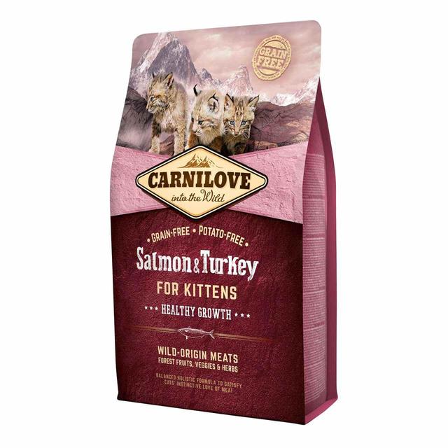 Carnilove Grain Free Kitten Salmon & Turkey Healthy Growth Dry Cat Food, 2kg