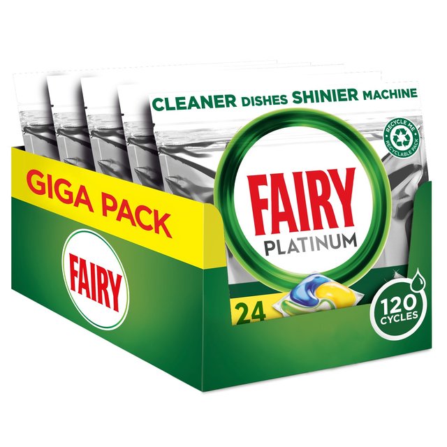 Fairy Platinum All in One Original Dishwasher Tablets, Box, 120 Per Pack