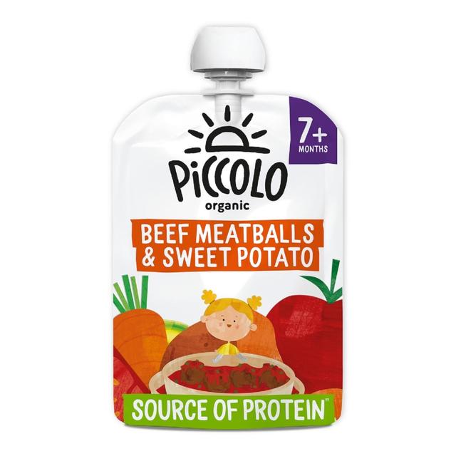 Piccolo Organic Sweet Potato & Beef Meatball Pouch, 7 Mths+, 130g