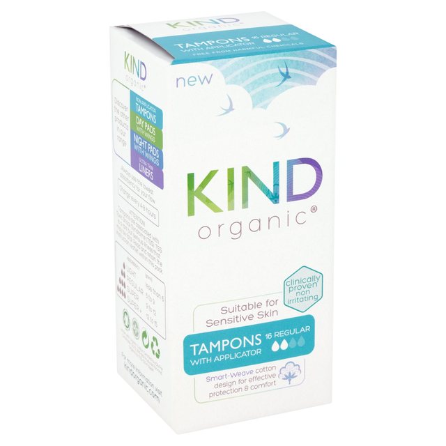 Kind Organic Applicator Tampons Regular, 16 Per Pack