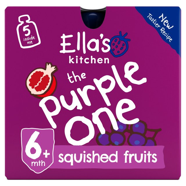 Ella’s Kitchen The Purple One Smoothie Baby Food Pouch 6+ Months, 5 x 90g