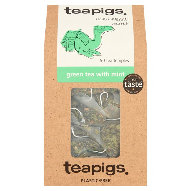 Teapigs Green Tea Bags With Mint, 50 per Pack