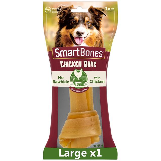 SmartBones Large Chicken Rawhide Free Bone Dog Treat, 109g
