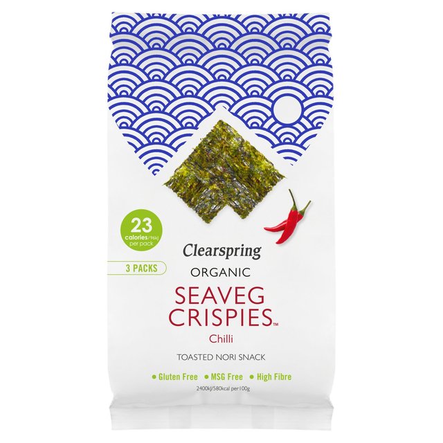 Clearspring Organic Chilli Seaveg Crispies Multipack, 3 x 4g