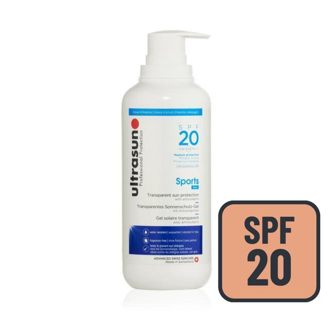 Ultrasun SPF 20 Sports Gel Sunscreen, 400ml
