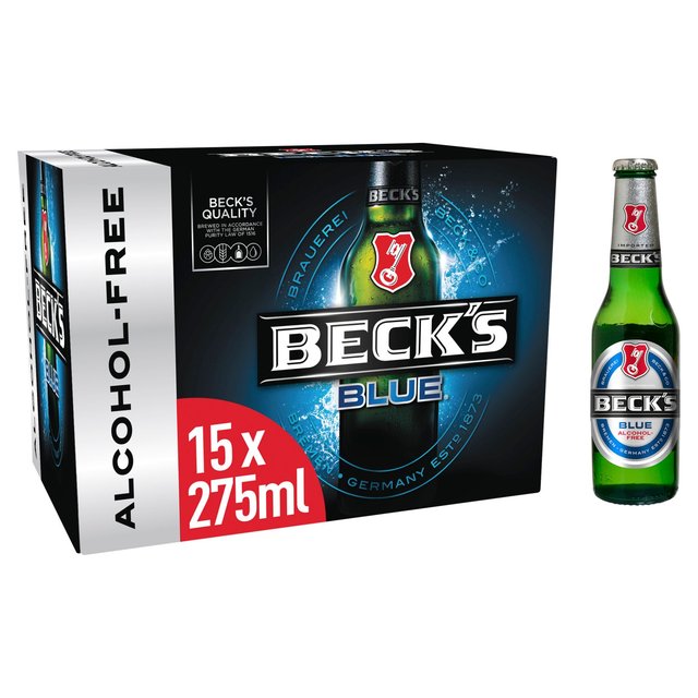 Beck’s Refreshing Blue Alcohol-Free Beer Bottles, 15 x 275ml