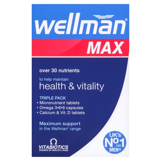 Vitabiotics Wellman Max Health & Vitality Tablets, 84 Per Pack