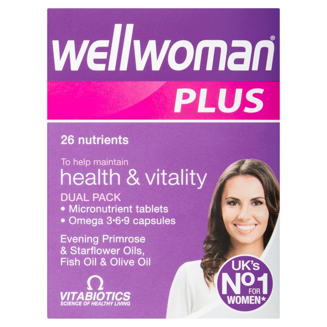 Vitabiotics Wellwoman Plus Health & Vitality Tablets, 56 Per Pack