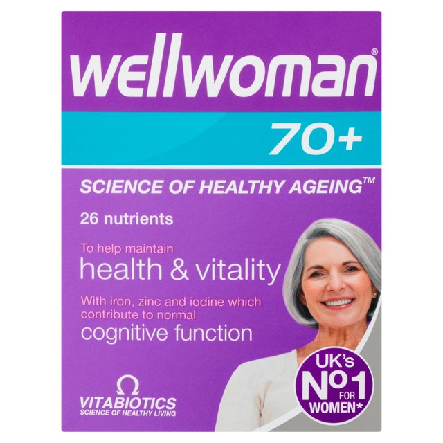 Vitabiotics Wellwoman 70+ Health & Vitality Cognitive Function Tablets, 30 Per Pack