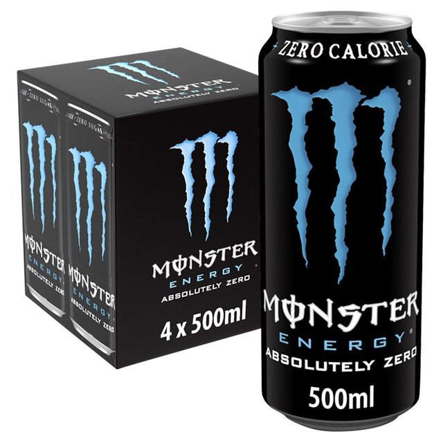 Monster Energy Drink Absolute Zero, 4 x 500ml